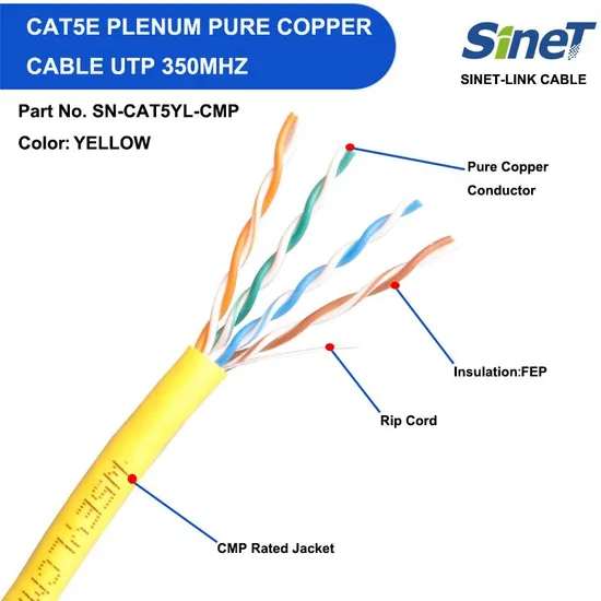UTP Cat5e 케이블 26AWG 케이블 Cat5e 네트워크 케이블 4p 트위스트 페어 통신